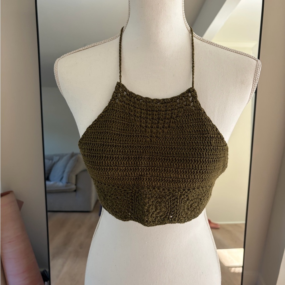 Andi Bagus Crochet Halter Top/Bikini Top